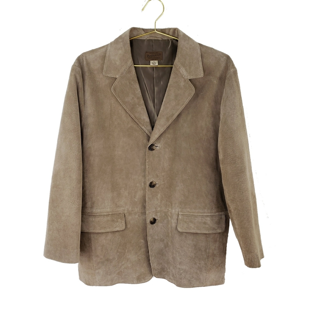 Pendleton Tan Genuine Pig Suede 3 Button Blazer M